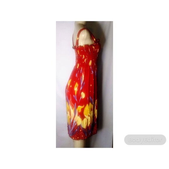 Fiery Red Midi Dress - Picture 4 of 4